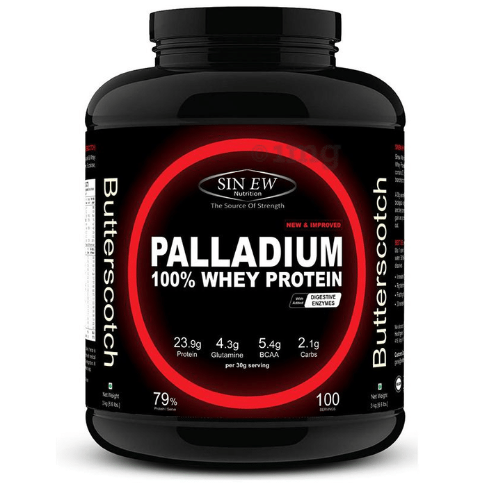 Sinew Nutrition Palladium 100% Whey Protein with Digestive Enzymes Butterscotch