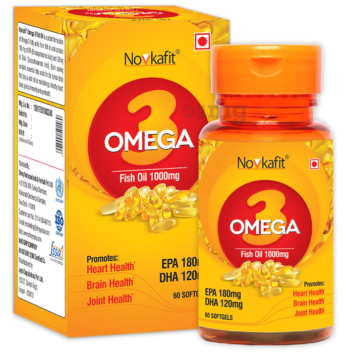 Novkafit Omega 3 Fish Oil 1000mg Softgels