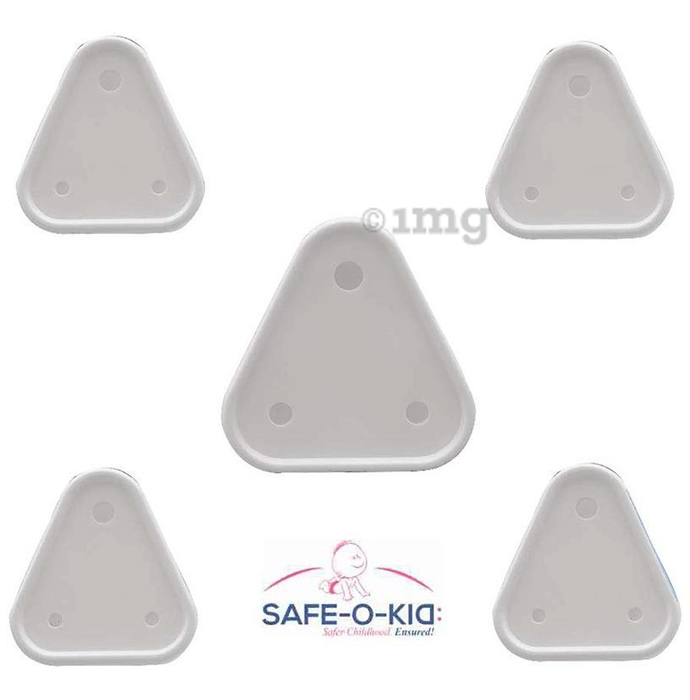 Safe-O-Kid High Quality Anti-Shock Electric Socket Guards White