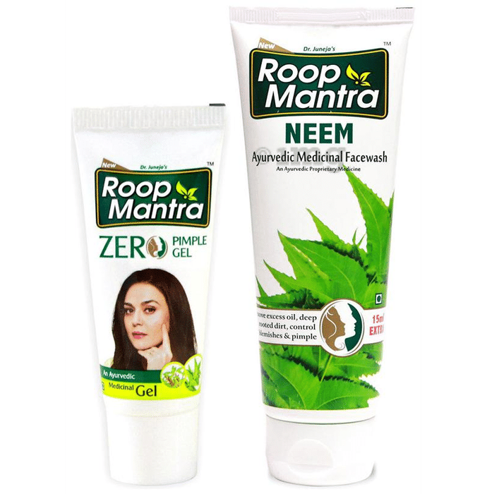 Roop Mantra  Combo Pack of Zero Pimple Gel 15gm & Neem Face Wash 115ml