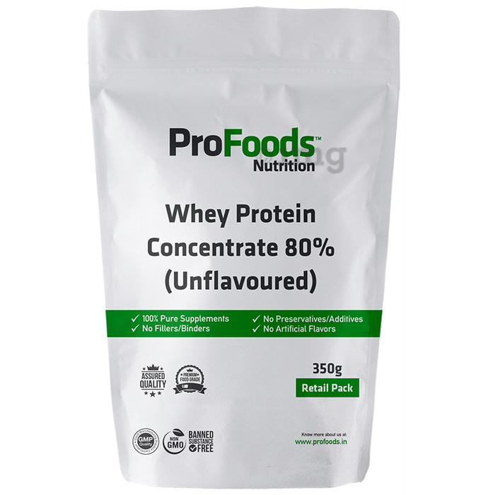 ProFoods Whey Protein Concentrate 80% (Unflavoured) Powder