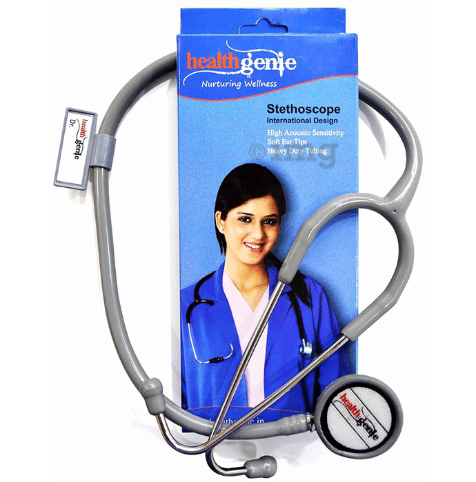 Healthgenie HG-201G Dual Aluminum Stethoscope Grey