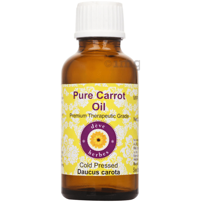 Deve Herbes Pure Carrot/Daucus Carota Cold Pressed Oil