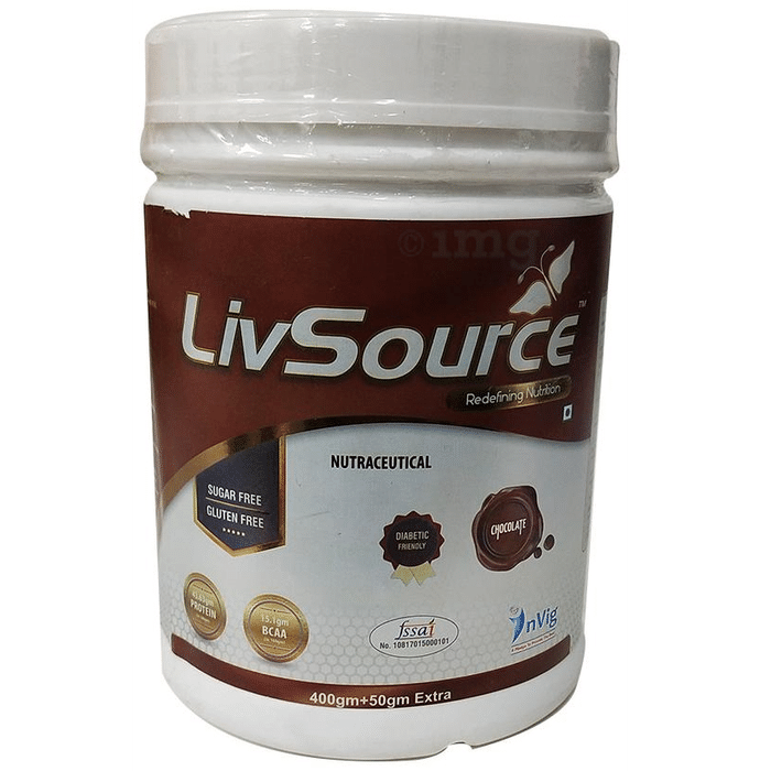 LivSource Powder with Protein & BCAA for Muscle Growth Sugar & Gluten
