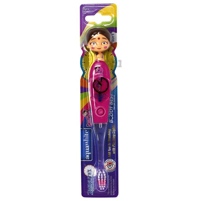 Aquawhite Buddy Best Flash Light Toothbrush Purple Chutki