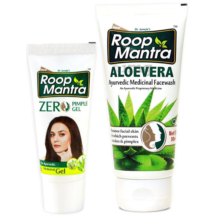 Roop Mantra  Combo Pack of Zero Pimple Gel 15gm & Aloevera Face Wash 50ml