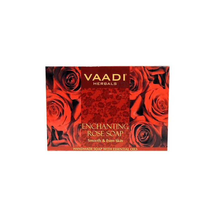 Vaadi Herbals Value Pack of 3 Enchanting Rose Soap with Mulberry Extract (75gm Each)