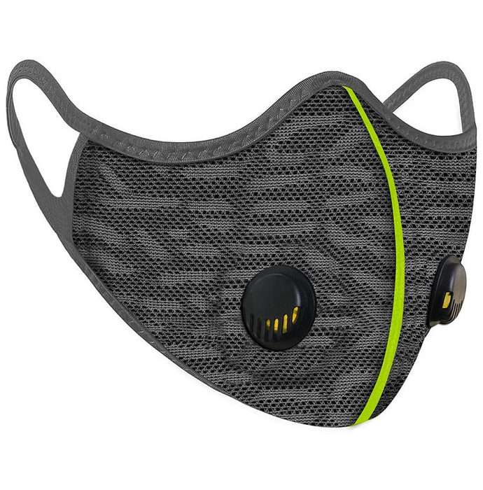 Lioncrown Herring N95 Reusable Washable Outdoor Face Mask Grey Yellow