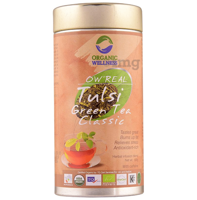 Organic Wellness OW' Real Tulsi Herbal Infusion Blend Green Tea Classic