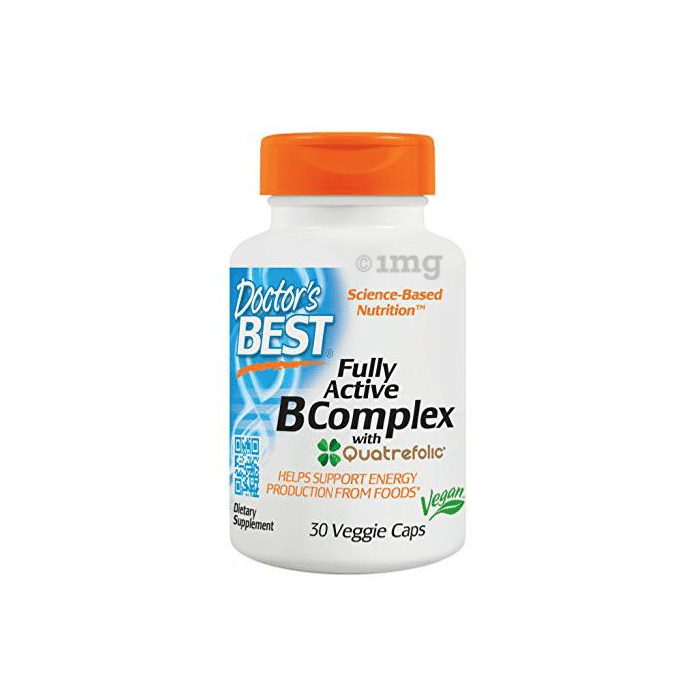 Doctor's Best Fully Active B Complex Veggie Capsule | Supports Energy Production From Foods