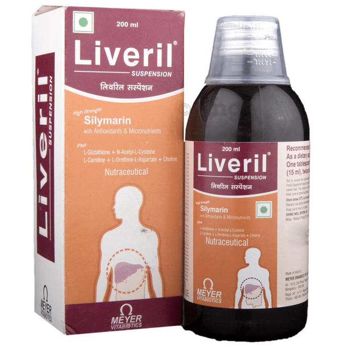 Liveril Silymarin Suspension with Antioxidants & Micronutrients | Gluten-Free