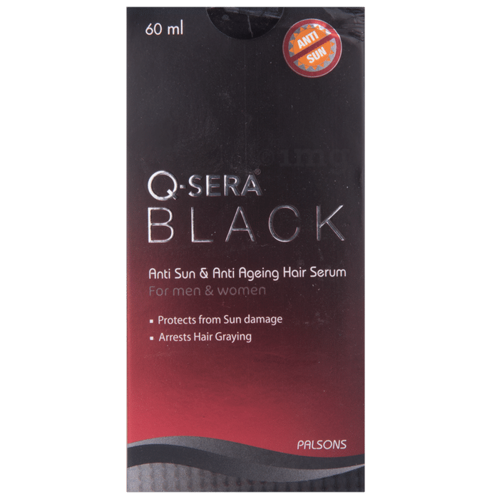 Q-Sera Black Anti Sun & Anti Ageing Hair Serum: Buy bottle of 60 ml Serum  at best price in India | 1mg