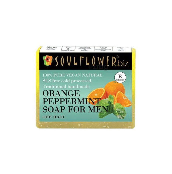 Soulflower Orange Peppermint Soap For Men