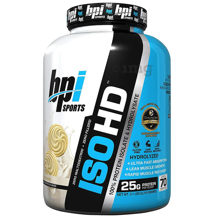 BPI Sports ISO HD 100% Whey Protein Isolate & Hydrolysate Vanilla Cookies