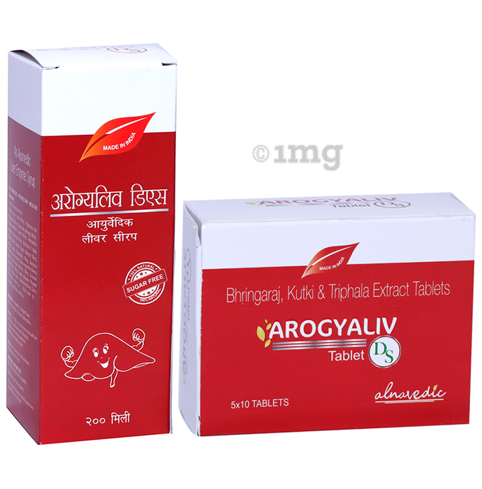 Alnavedic Combo Pack of Arogyliv DS Syrup 200ml and Arogyaliv DS 50 Tablets