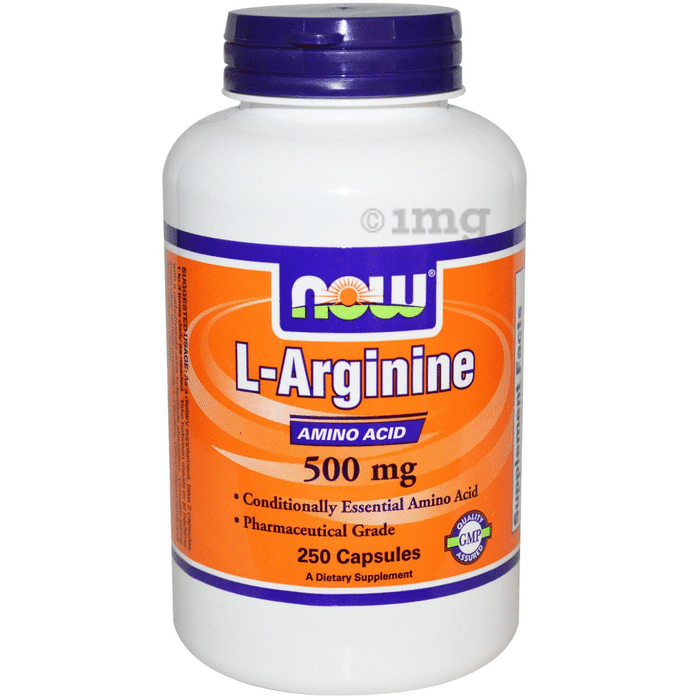 Now Foods L-Arginine 500mg with Amino Acid | For Urea Metabolism & Excretion | Capsule