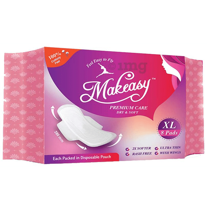 Makeasy Premium Care Pads XL with Disposable Pouch Pack of 5