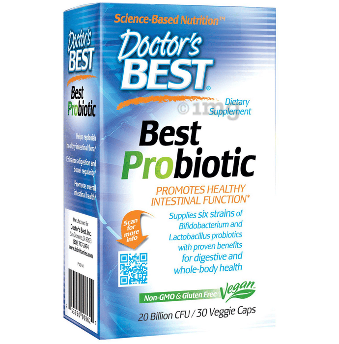 Doctor's Best Probiotic Veggie Caps | Promotes Healthy Gut & Intestinal Function | Gluten-Free