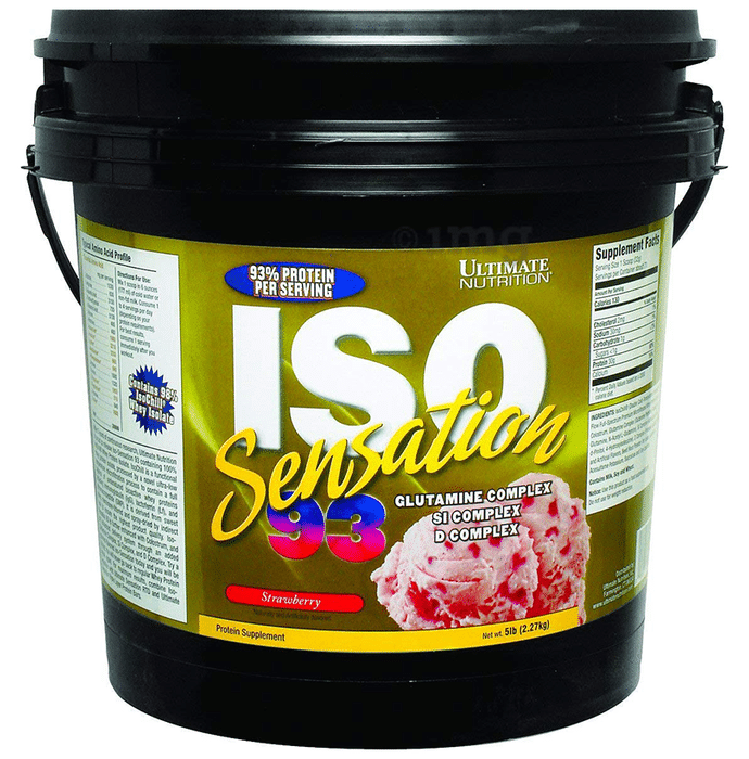 Ultimate Nutrition ISO Sensation 93 Whey Isolate Protein | Flavour Strawberry Powder