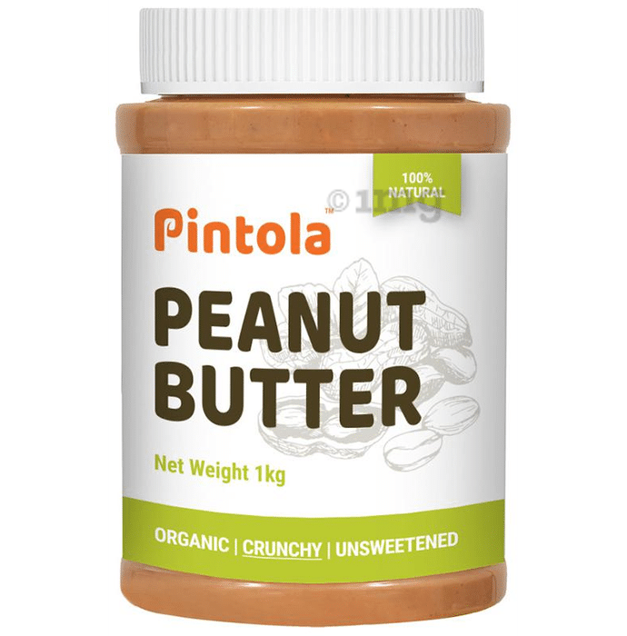 Pintola Organic Peanut for Weight Management & Healthy Heart | Butter Crunchy Unsweetened