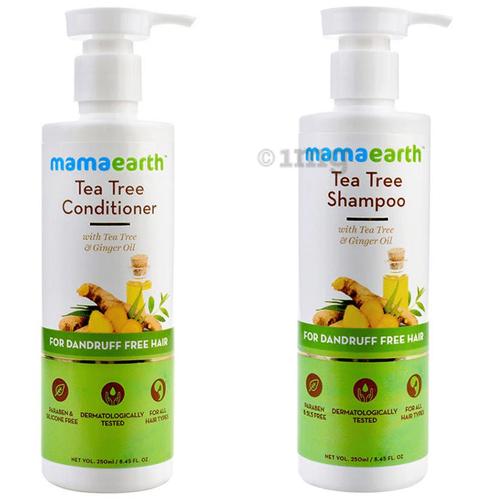Mamaearth Tea Tree Anti-Dandruff Hair Kit (Shampoo & Conditioner, 250ml Each)