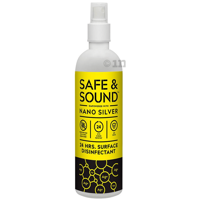 Safe & Sound Nano Silver 24 Hrs. Surface Disinfectant with Spray Bottle
