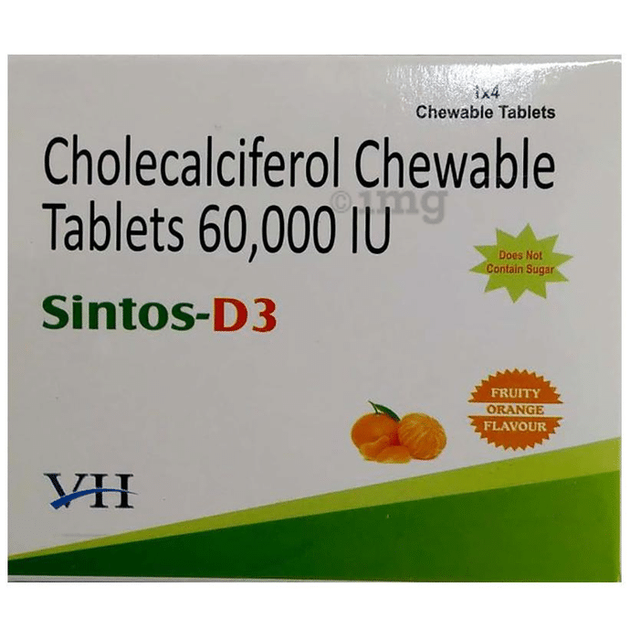 Sintos-D3 Chewable Tablet Fruity Orange Sugar Free