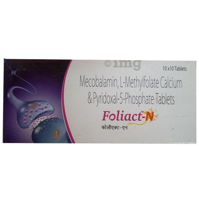 Foliact-N Tablet with Mecobalamin, L-Methylfolate Calcium & Pyridoxal-5-Phosphate