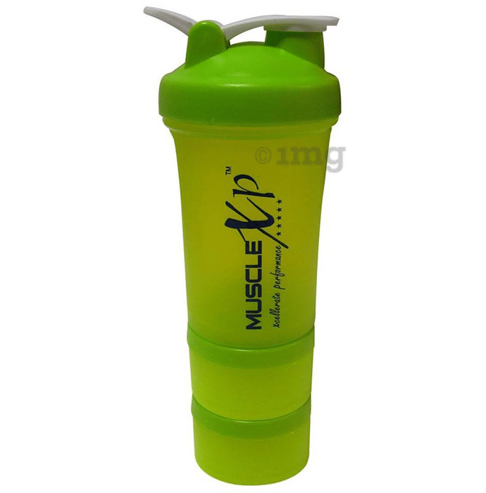 MuscleXP Advanced Stak Protein Shaker with Steel Ball Green & White