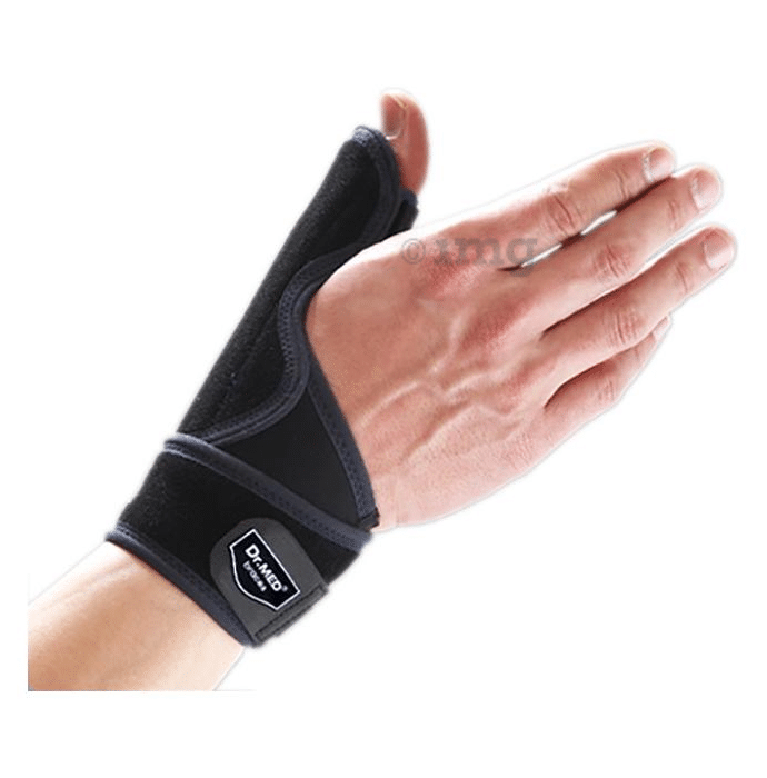 Dr MED Wrist Thumb Splint DR-W132-3 Universal Black Right