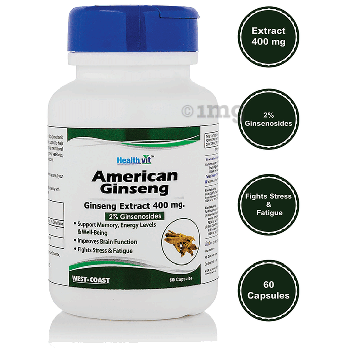 HealthVit American Ginseng Extract 400mg Capsule