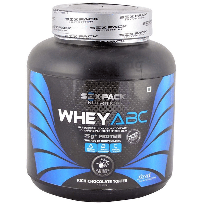Sixpack Nutrition Whey ABC Protein Powder Rich Chocolate Toffee