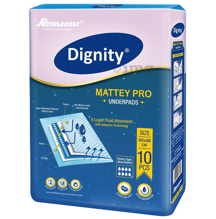 Dignity Mattey Unisex Underpads | 90cm x 60cm Mattey Pro