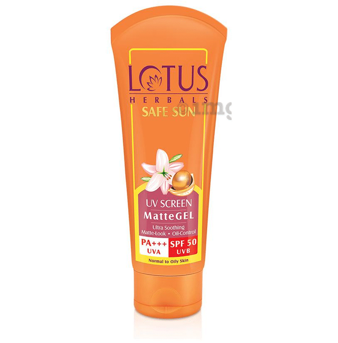 Lotus Herbals Safe Sun UV Screen Matte Gel PA+++ SPF 50