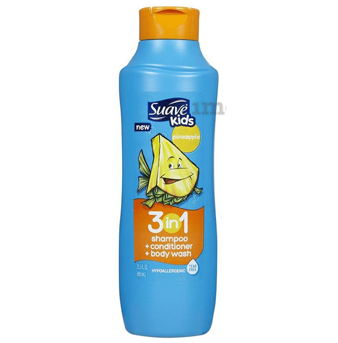Suave Kids 3 in 1 Shampoo, Conditioner & Bodywash Pineapple