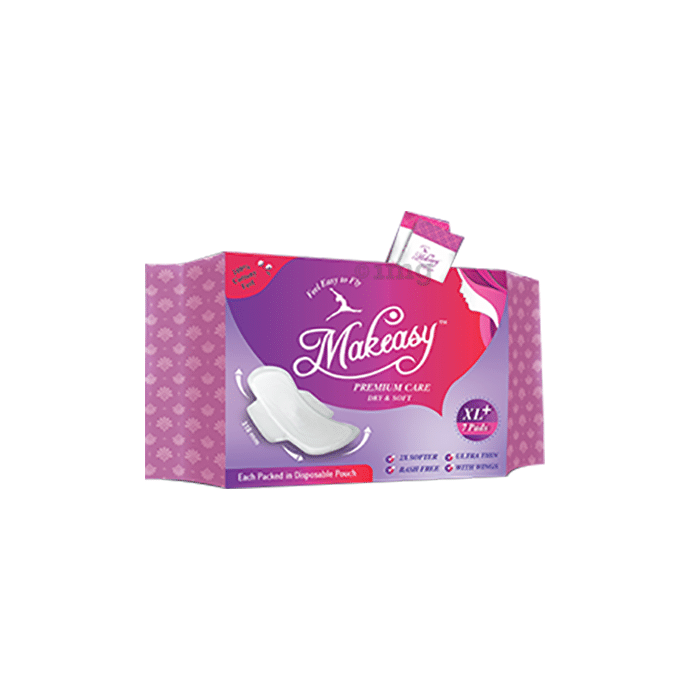 Makeasy Premium Care Pads XL Plus with Disposable Pouch Pack of 5