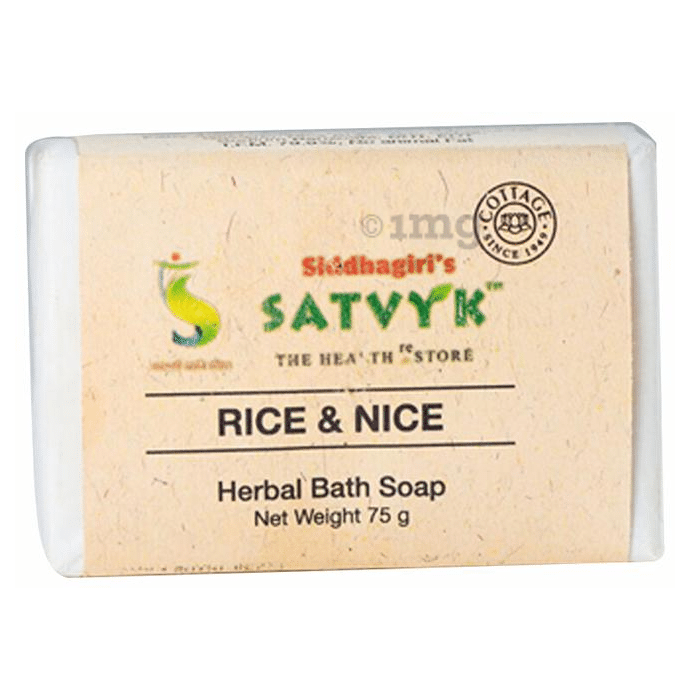 Satvyk Herbal Bath Soap Rice & Nice
