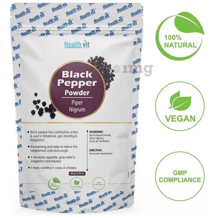 HealthVit Natural Black Pepper (Piper Nigrum) Powder