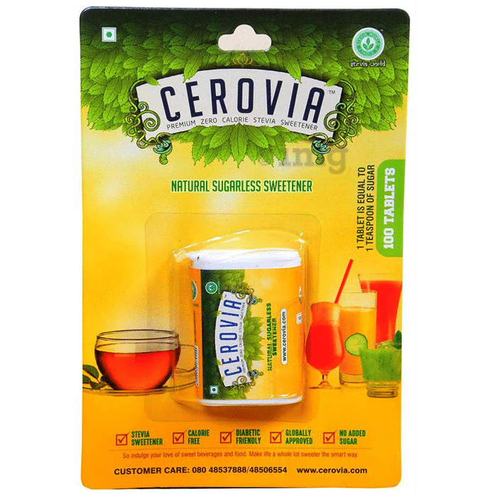 Stevia World Cerovia Natural Sugarless Sweetener | Diabetic Friendly Tablet