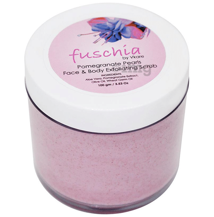 Fuschia Pomegranate Pearls Exfoliating Face & Body Scrub
