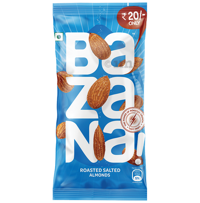 Bazana Salted Roasted Almonds (15gm Each)