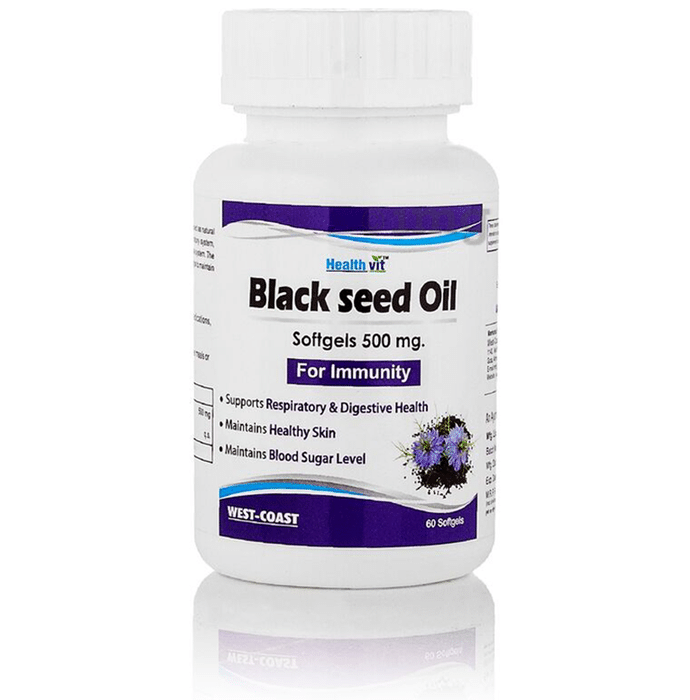 HealthVit Black Seed Oil 500mg Softgels