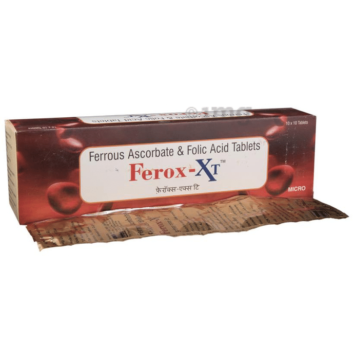 Ferox -XT Tablet with Ferrous Ascorbate & Folic Acid