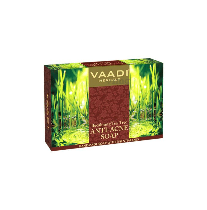 Vaadi Herbals Value Pack of 3 Becalming Tea Tree Soap Anti-Acne Therapy (75gm Each)