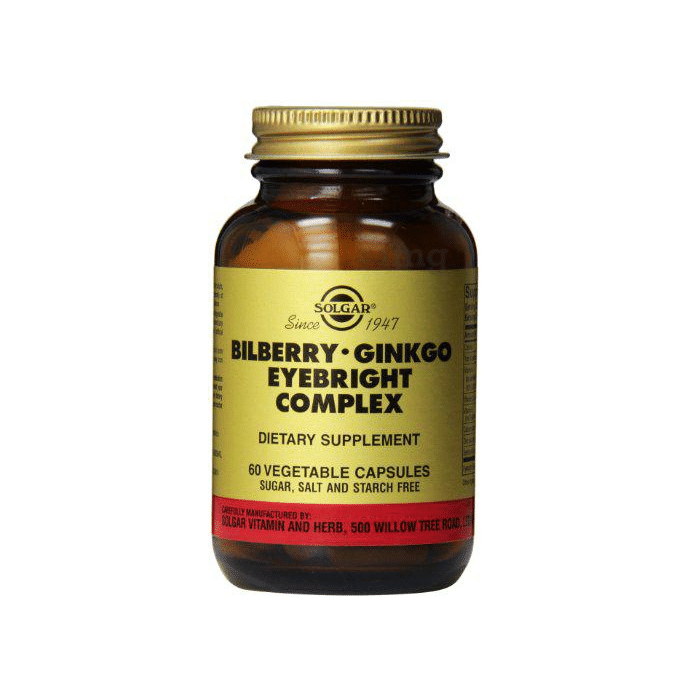 Solgar Bilberry-Ginkgo Eyebright Complex Vegetable Capsule