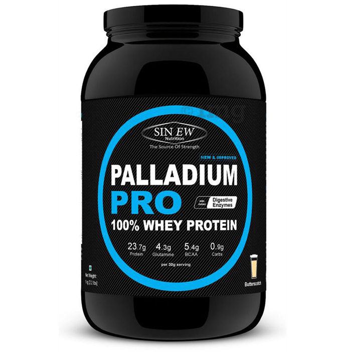Sinew Nutrition Palladium Pro 100% Whey Protein with Digestive Enzymes Butterscotch