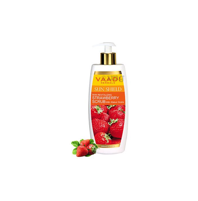Vaadi Herbals Strawberry Scrub Lotion with Walnut Grains