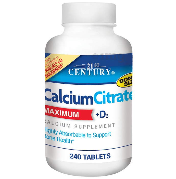 21st Century Calcium Citrate Maximum + D3 Tablet
