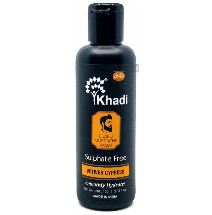 Khadi India Beard Mustache Wash Vetiver Cypress