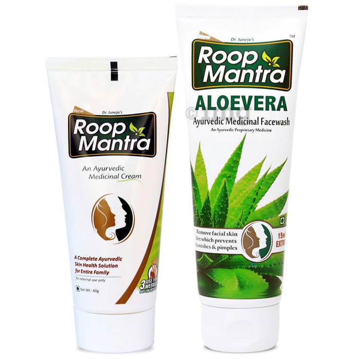 Roop Mantra  Combo Pack of Face Cream 60gm & Aloevera Face Wash 115ml